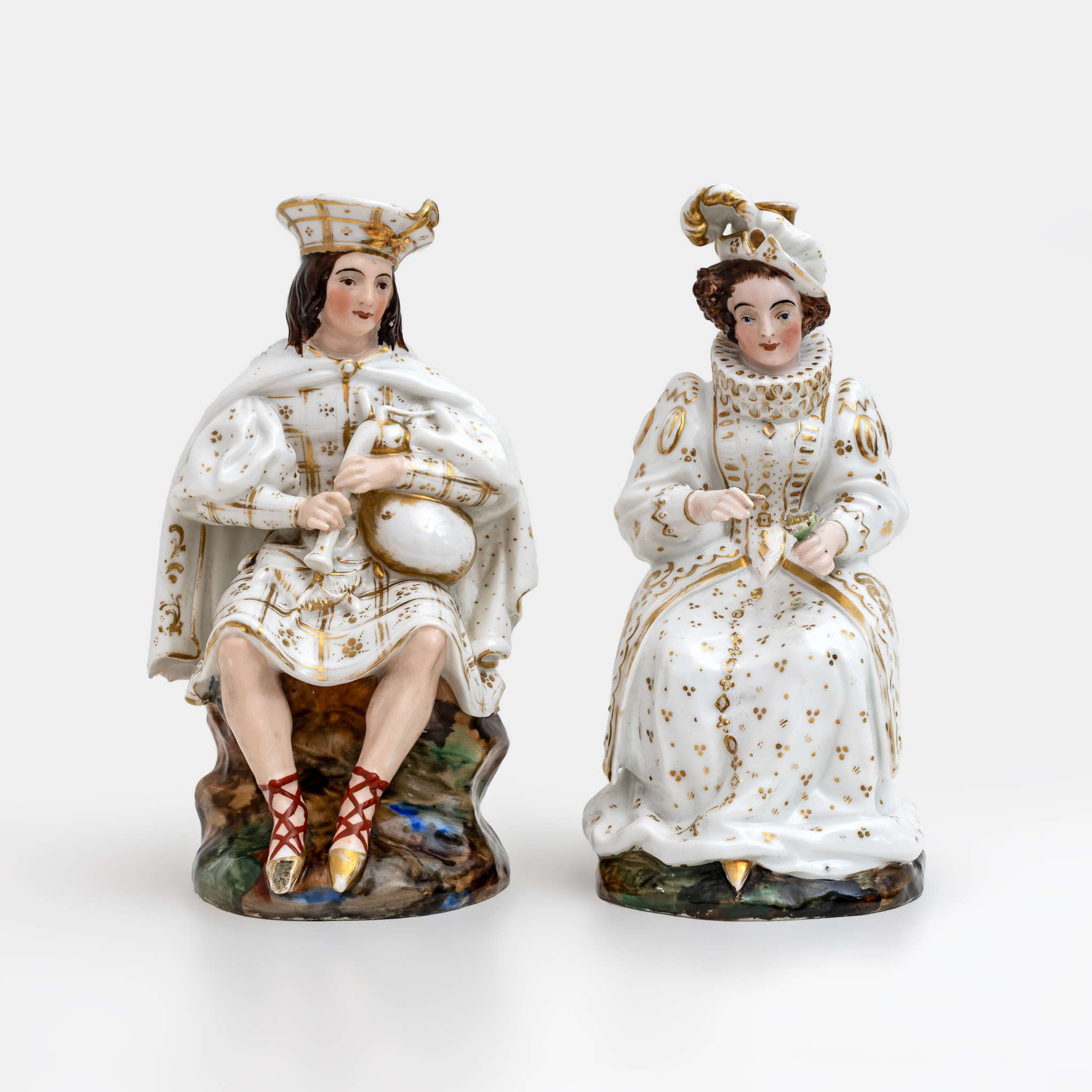 Pair of Mid-19th Century French Perfume Holder Figures by Jacob Petit