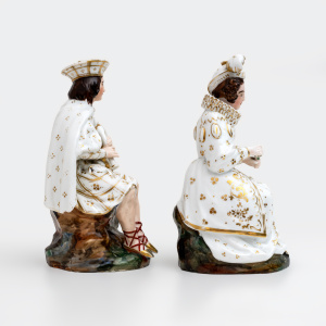 Pair of Mid-19th Century French Perfume Holder Figures by Jacob Petit