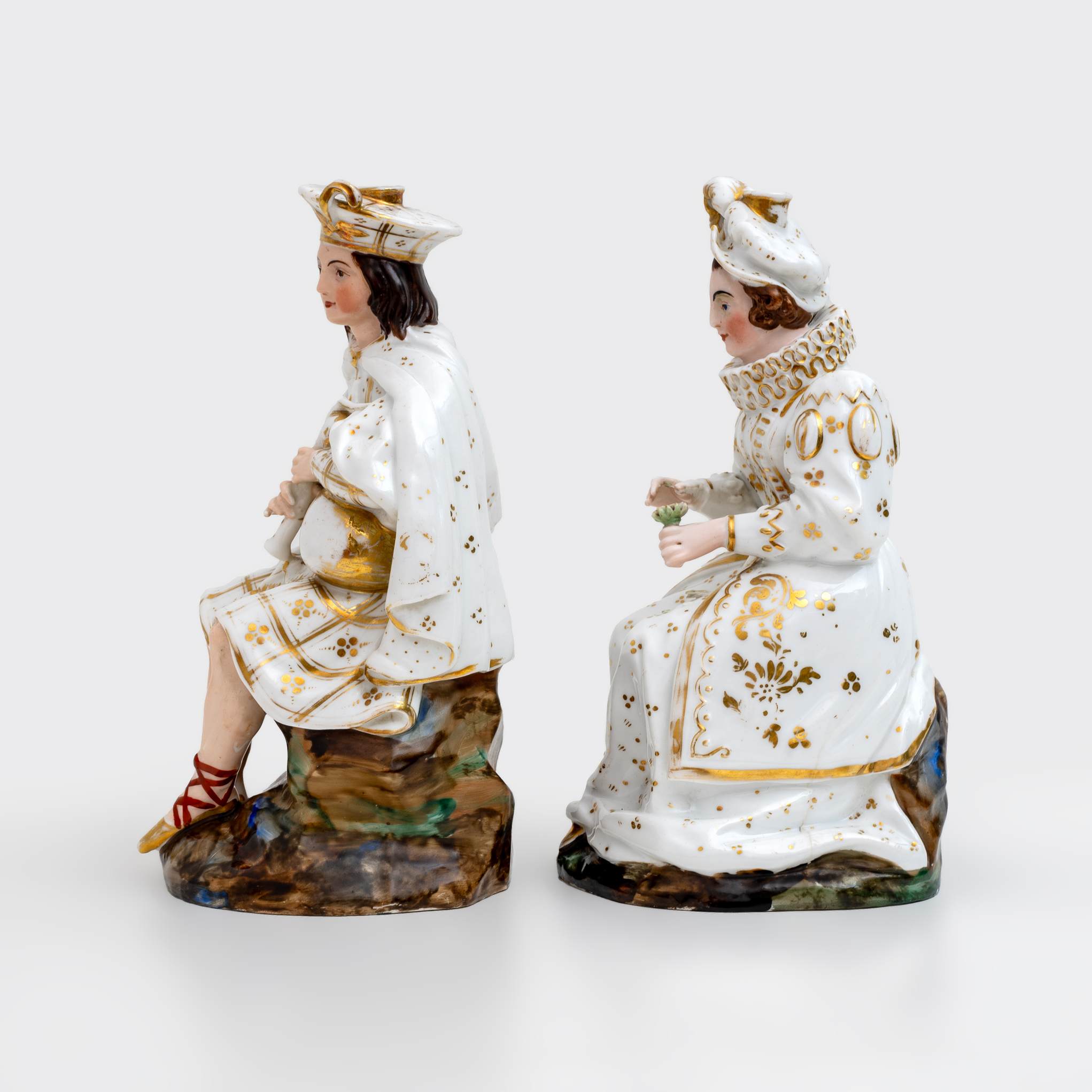 Pair of Mid-19th Century French Perfume Holder Figures by Jacob Petit