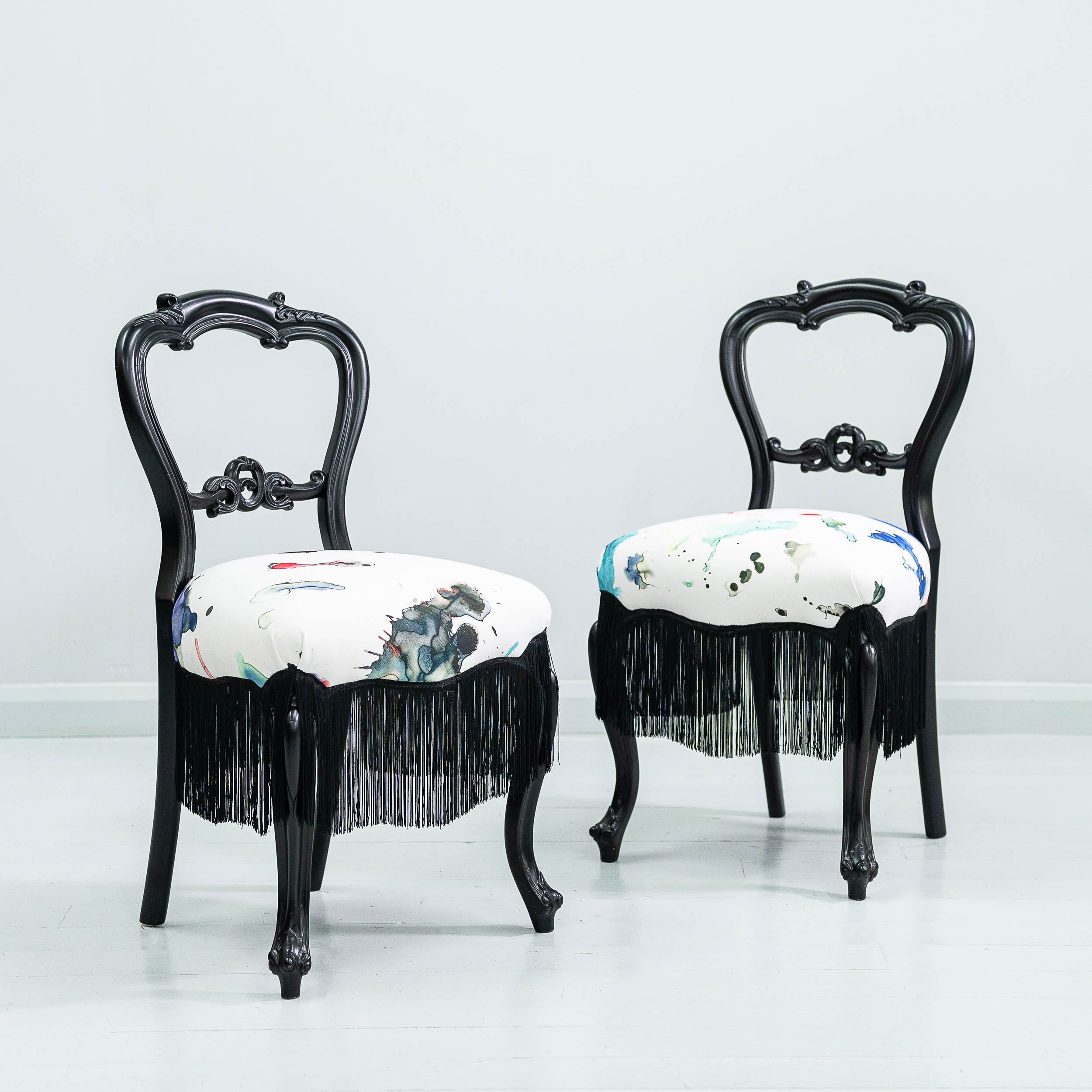 Fringed Balloon Back Chair by Jay & Co