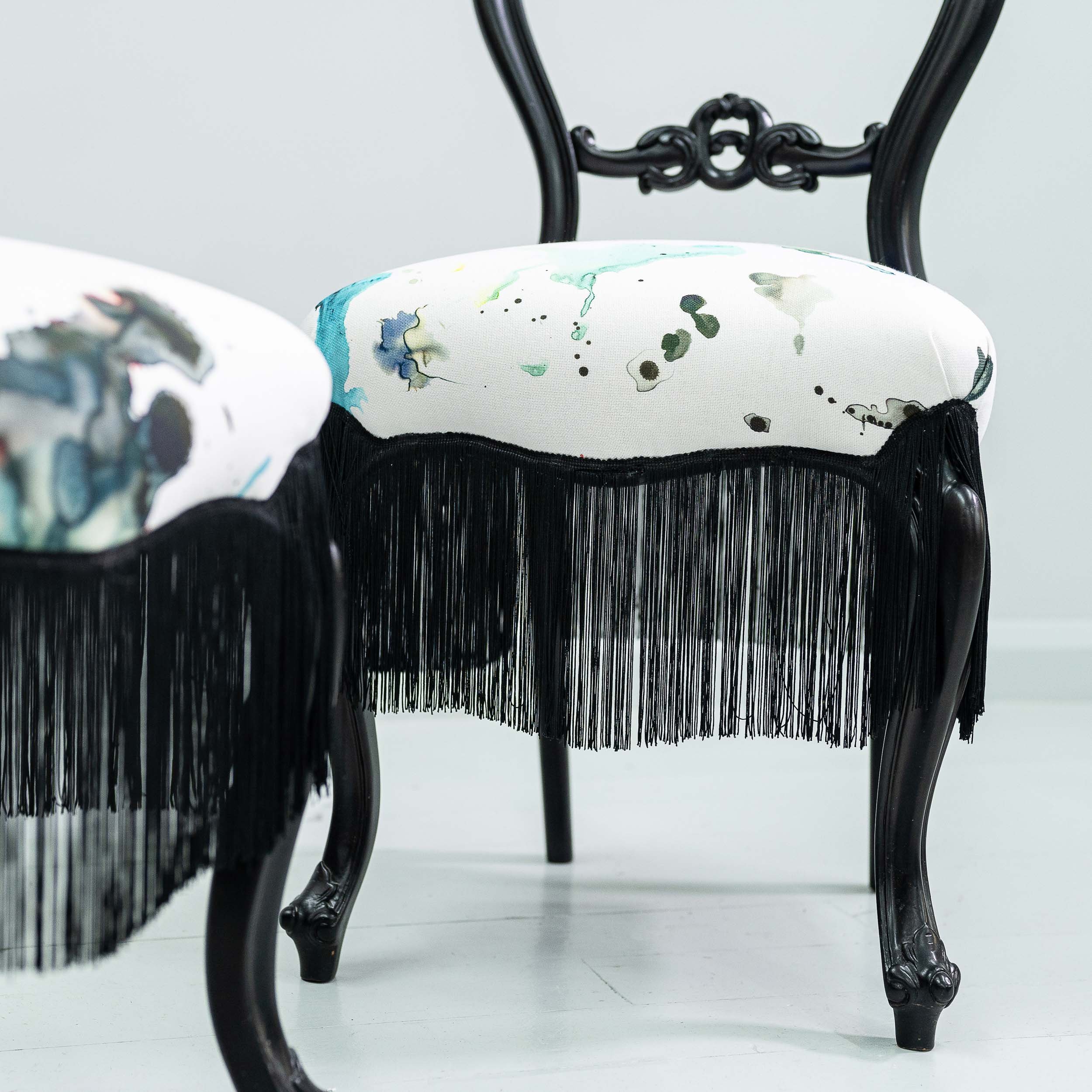 Fringed Balloon Back Chair by Jay & Co
