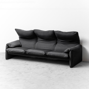 3 Seat Sofa Maralunga Cassina 1970s Vintage Modern Art