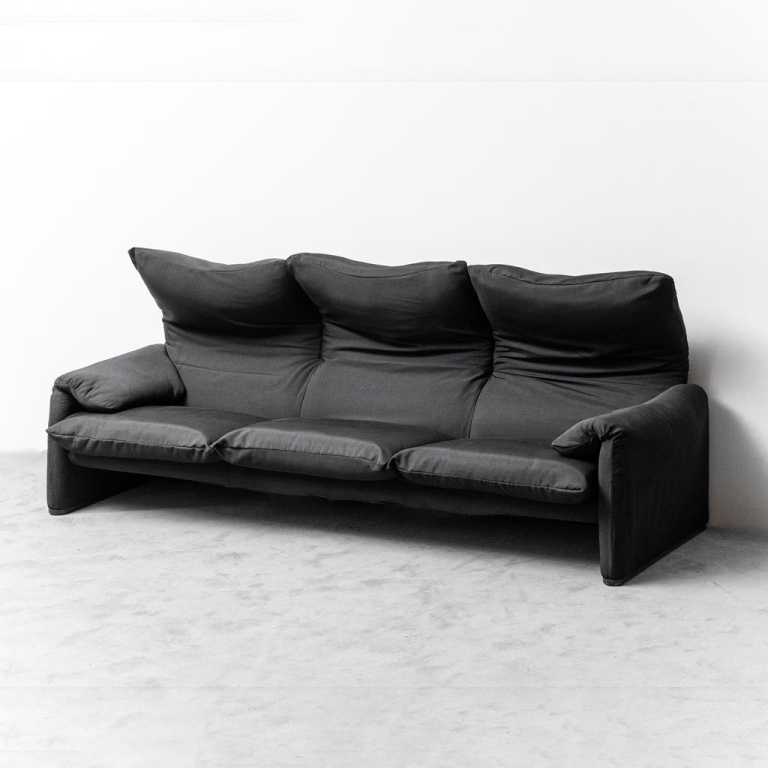 3 Seat Sofa Maralunga Cassina 1970s Vintage Modern Art