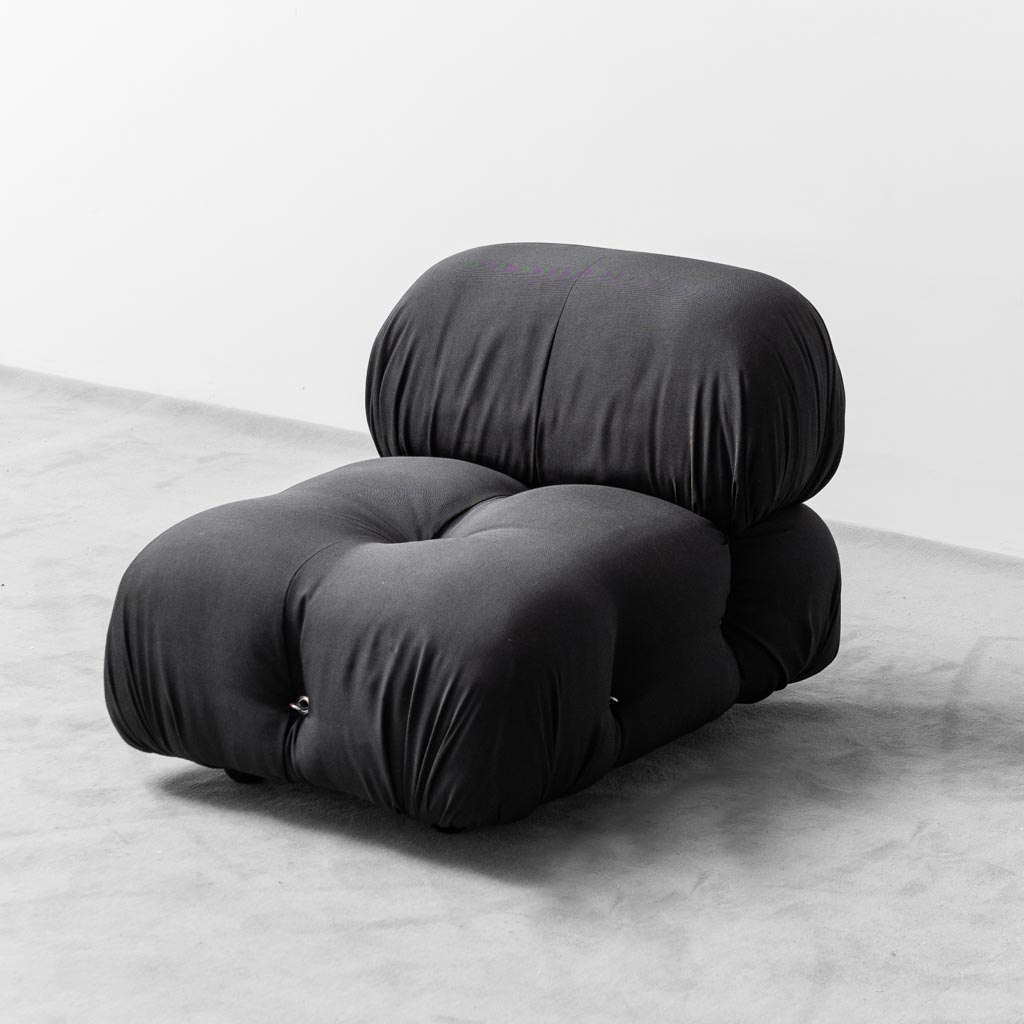 Black Fabric Armchair Chameleonda M. Bellini B&B 70's Modern Vintage