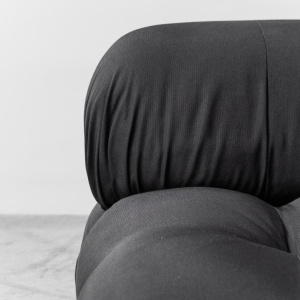 Black Fabric Armchair Chameleonda M. Bellini B&B 70's Modern Vintage