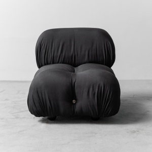 Black Fabric Armchair Chameleonda M. Bellini B&B 70's Modern Vintage