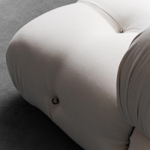 Chameleonda White Cotton Armchair M. Bellini B&B 70's Modern Vintage