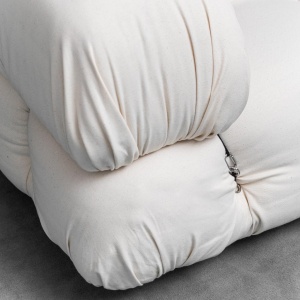 Chameleonda White Cotton Armchair M. Bellini B&B 70's Modern Vintage