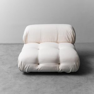 Chameleonda White Cotton Armchair M. Bellini B&B 70's Modern Vintage