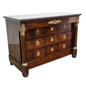 Mahogany Empire French Commode
