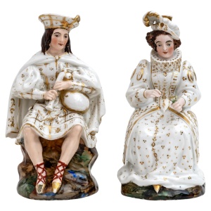 Pair of Mid-19th Century French Perfume Holder Figures by Jacob Petit