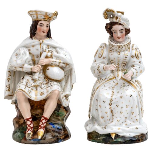 Pair of Mid-19th Century French Perfume Holder Figures by Jacob Petit
