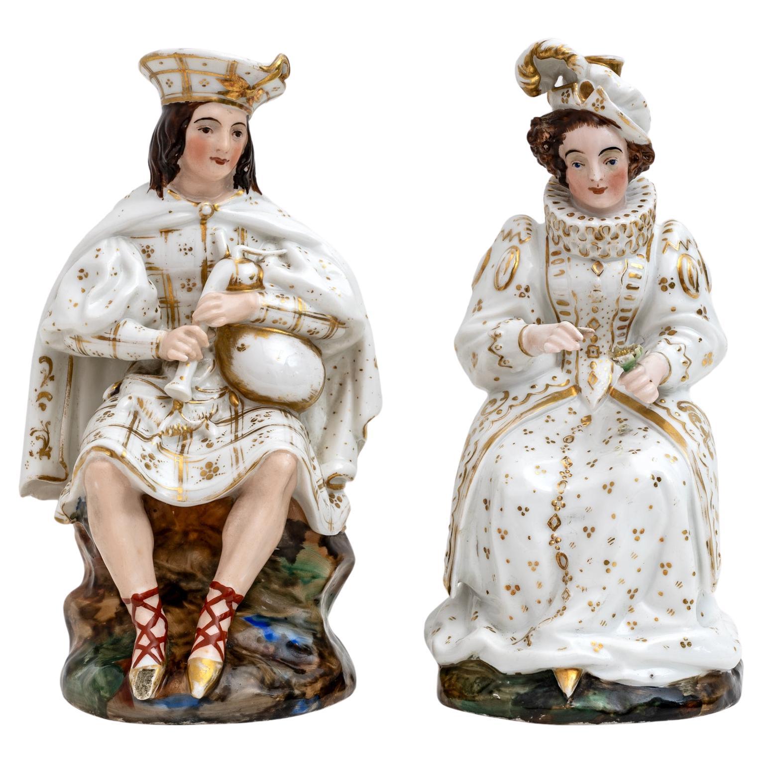 Pair of Mid-19th Century French Perfume Holder Figures by Jacob Petit