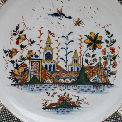 Big Dish. France, Rouen, Manufactory of Jean-Baptiste Guillibaud, around 1730 - Image 4