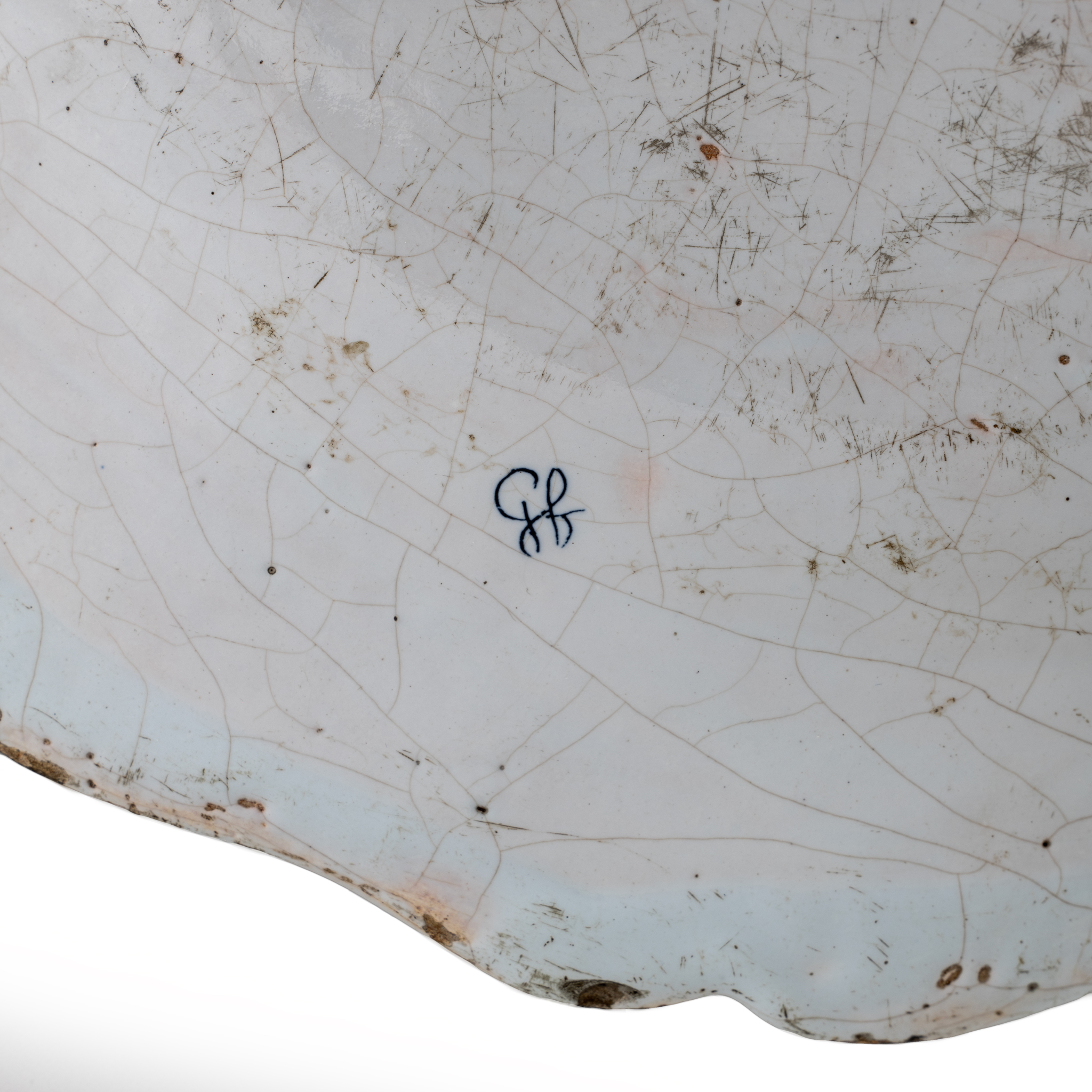 Big Dish. France, Rouen, Manufactory of Jean-Baptiste Guillibaud, around 1730
