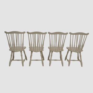 Four Mid-Century Modern Italian Lacquer Dining chairs by Pizzetti Roma, 1960s