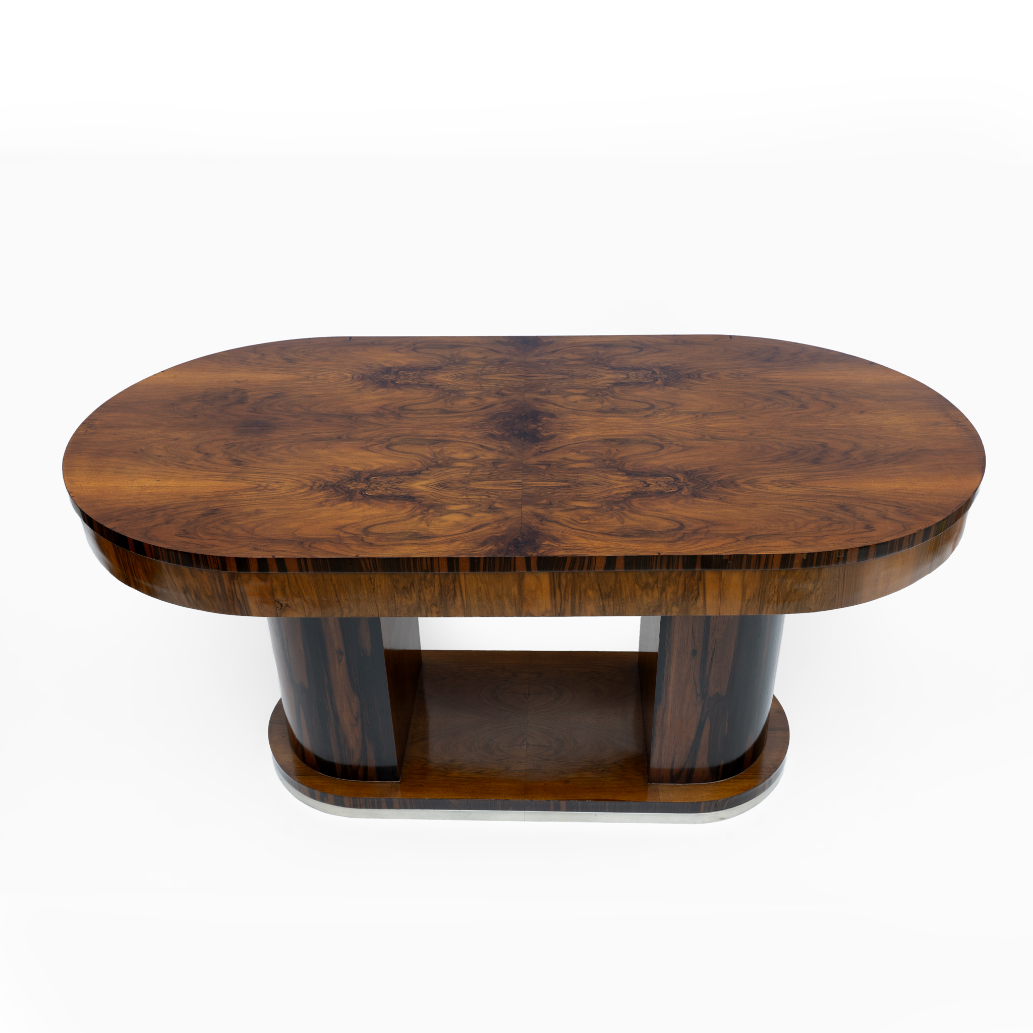 Art Deco Italian Walnut Dining Table, 1940