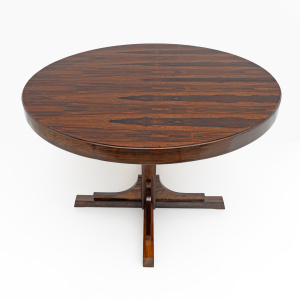 Gianfranco Frattini Style Mid-century Modern Italian Round Dining Table, 1970s
