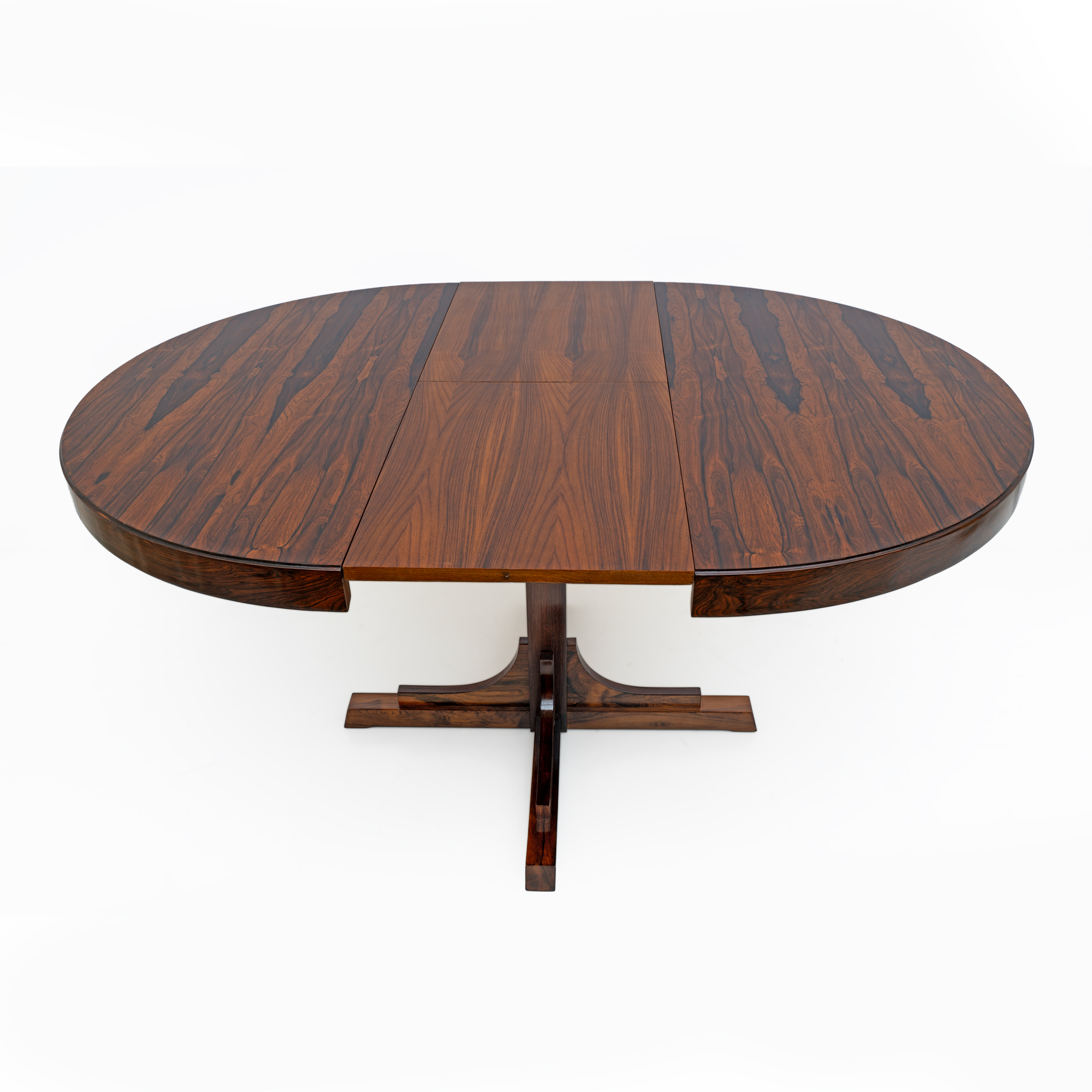 Gianfranco Frattini Style Mid-century Modern Italian Round Dining Table, 1970s