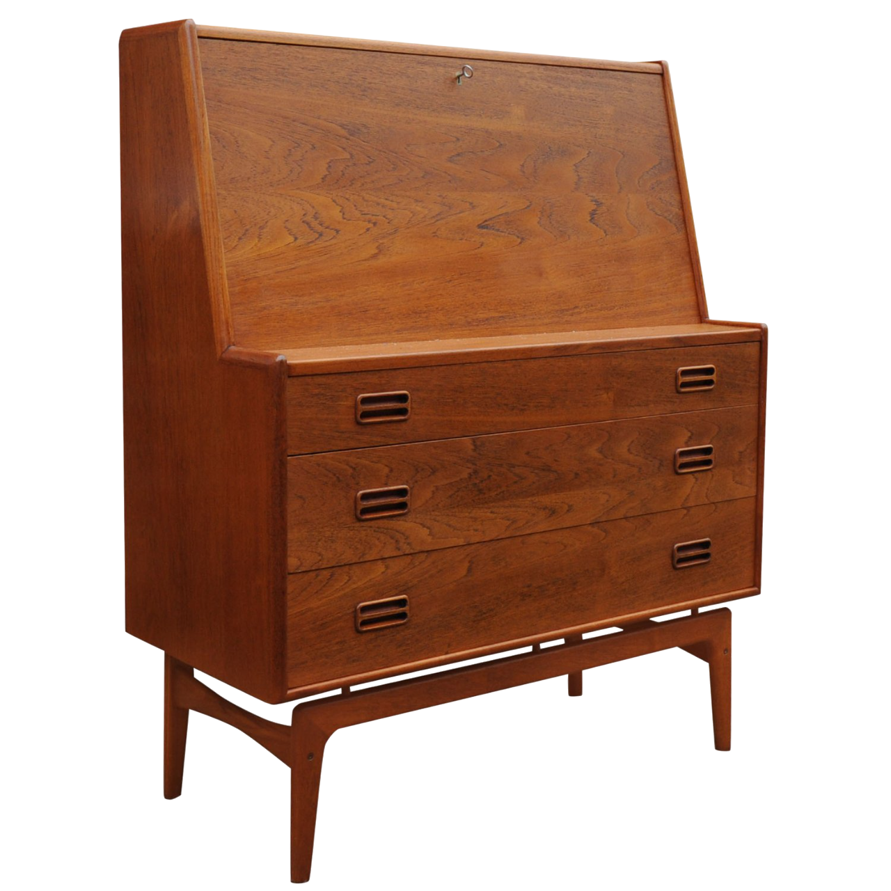 Vintage Danish Teak Bureau By Arne Hovmand Olsen For Mogens Kold, 1960s