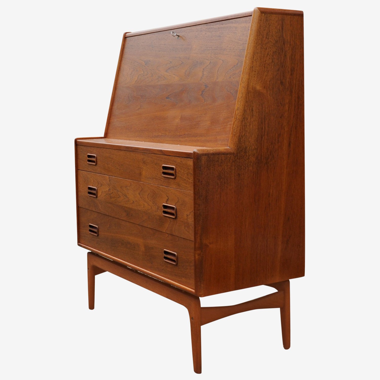 Vintage Danish Teak Bureau By Arne Hovmand Olsen For Mogens Kold, 1960s