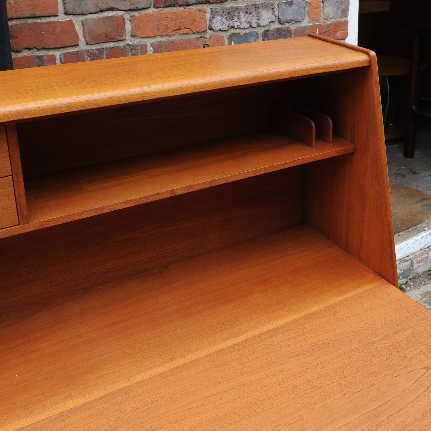 Vintage Danish Teak Bureau By Arne Hovmand Olsen For Mogens Kold, 1960s
