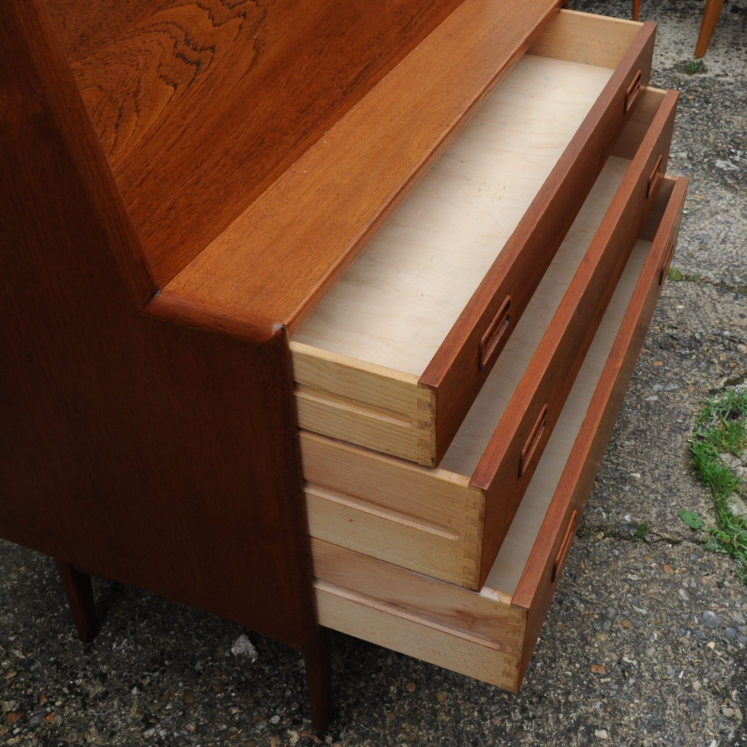 Vintage Danish Teak Bureau By Arne Hovmand Olsen For Mogens Kold, 1960s