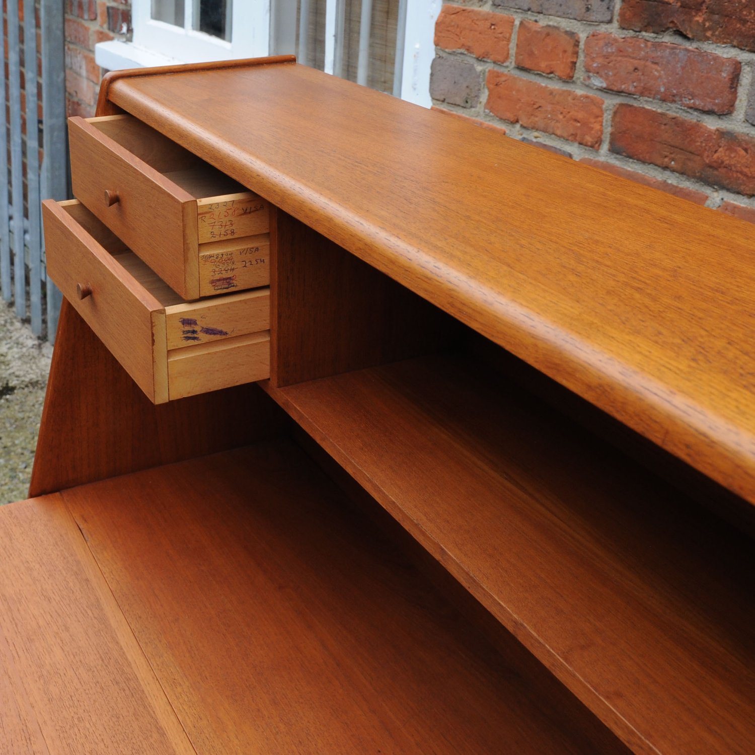 Vintage Danish Teak Bureau By Arne Hovmand Olsen For Mogens Kold, 1960s