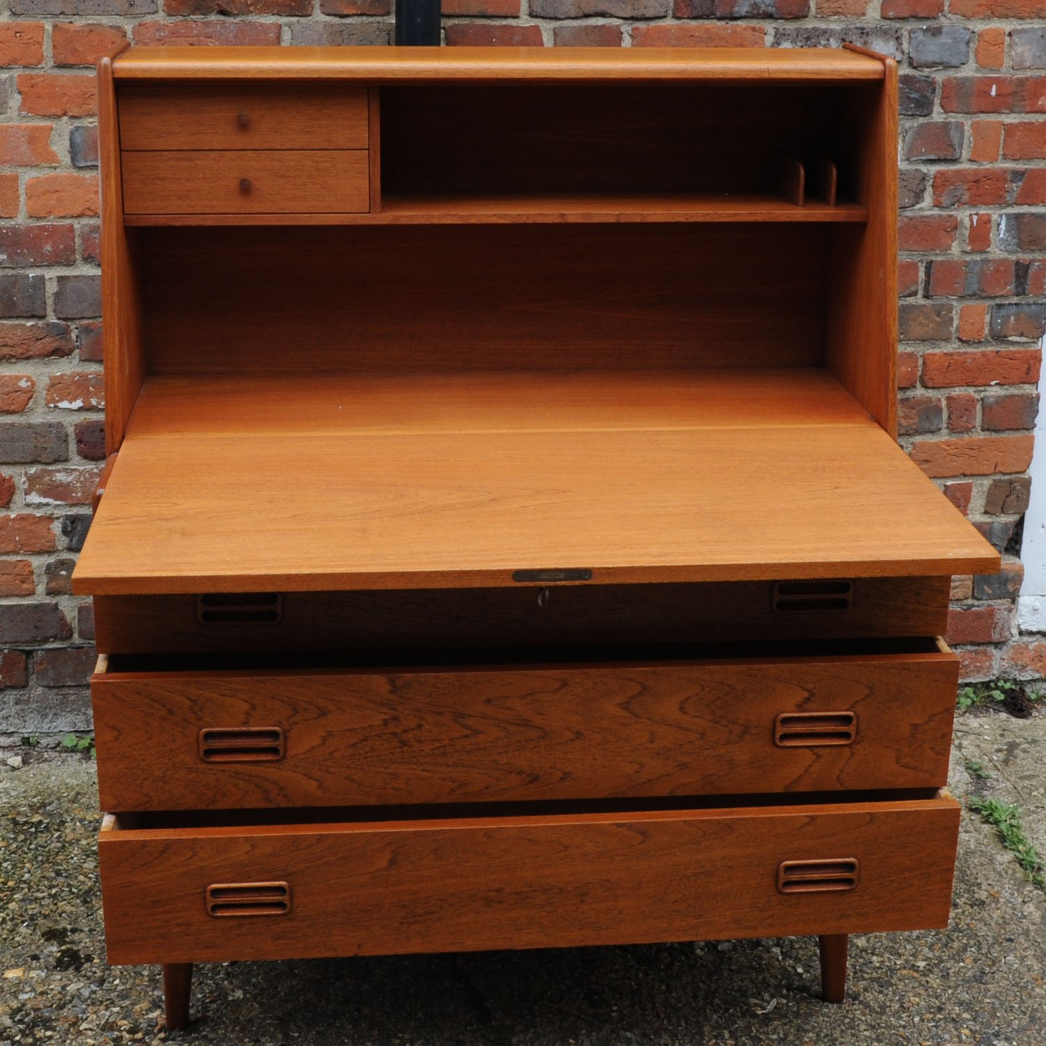 Vintage Danish Teak Bureau By Arne Hovmand Olsen For Mogens Kold, 1960s