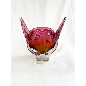 Absolutely stunning large sommerso art glass centrepiece/bowl by Josef Hospodka - Chribska. circa 1960