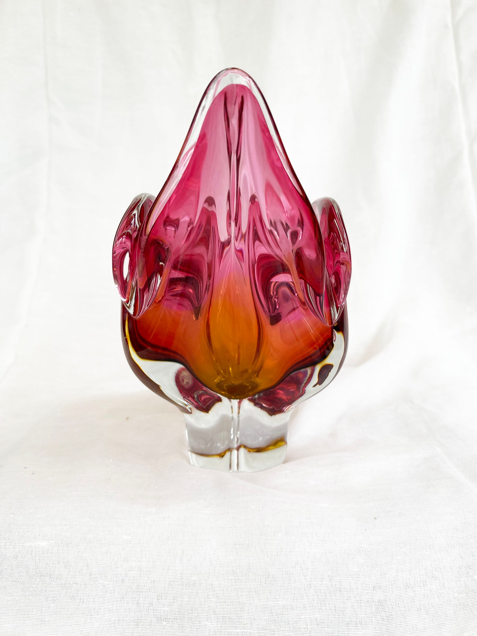 Absolutely stunning large sommerso art glass centrepiece/bowl by Josef Hospodka - Chribska. circa 1960