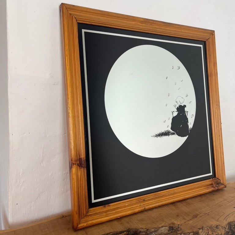 Vintage Art Nouveau Mirror, Girl With Leaves Noir Design - Image 7