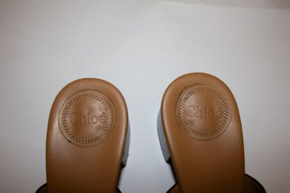 Chloe Leather and Suede Mules