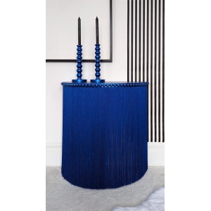 Delphine | Royal Blue Fringed Console Table