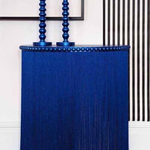 Delphine | Royal Blue Fringed Console Table