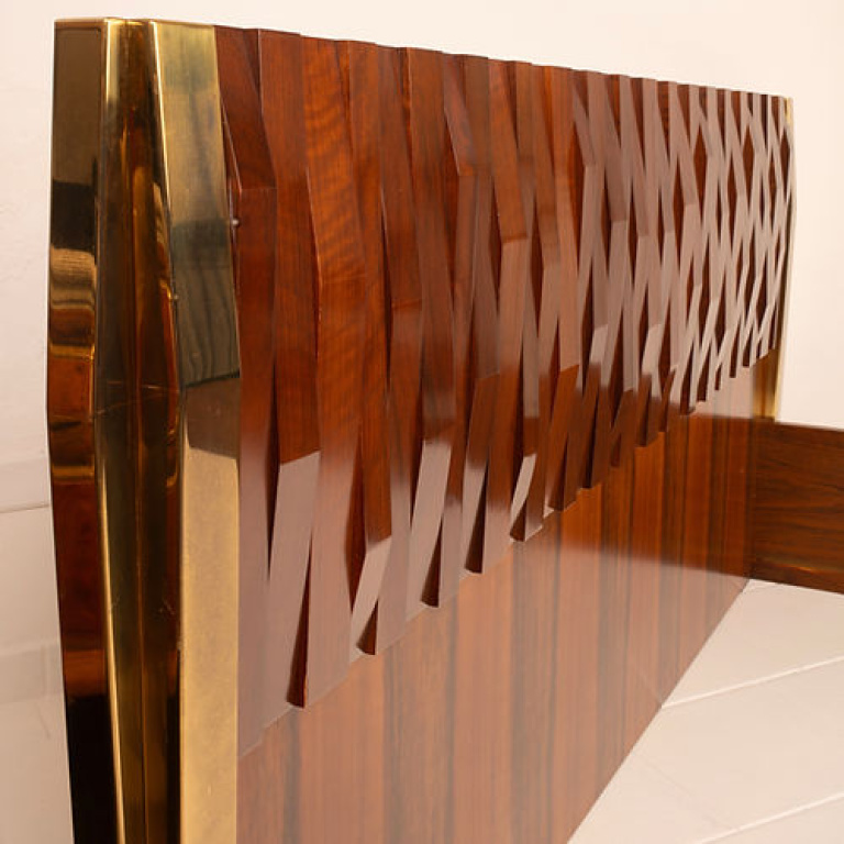 Rare "Barium" bed by Luciano Frigerio for Frigerio di Desio - Image 12