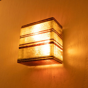 Glass wall light by Albano Poli for Poliarte – Squared Version