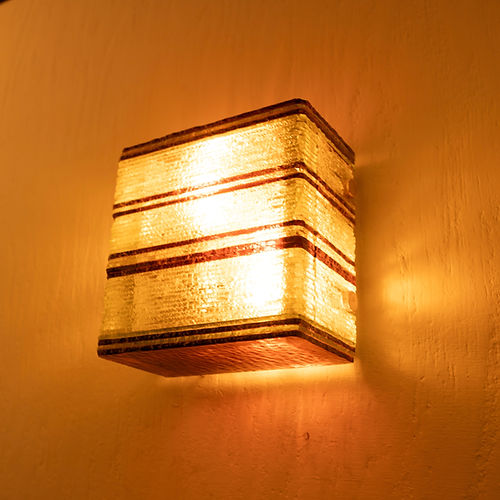 Glass wall light by Albano Poli for Poliarte – Squared Version