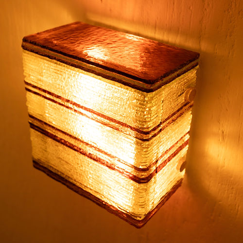 Glass wall light by Albano Poli for Poliarte – Squared Version