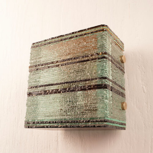 Glass wall light by Albano Poli for Poliarte – Squared Version
