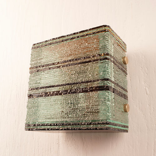 Glass wall light by Albano Poli for Poliarte – Squared Version