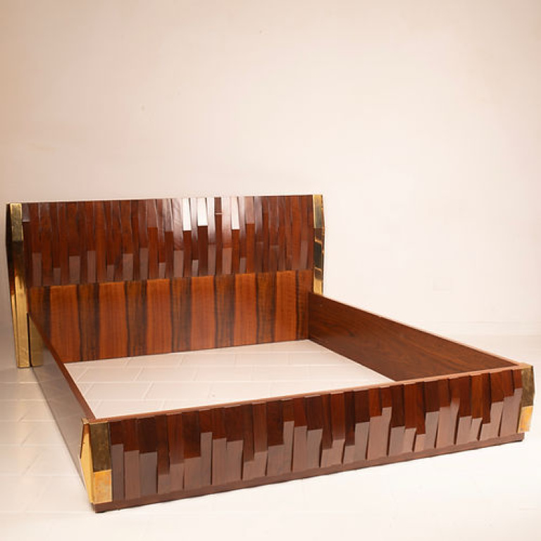 Rare "Barium" bed by Luciano Frigerio for Frigerio di Desio - Image 3