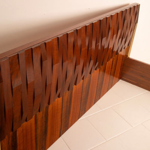 Rare "Barium" bed by Luciano Frigerio for Frigerio di Desio