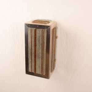 Glass and aluminum wall light by Albano Poli for Poliarte - Cromo Version