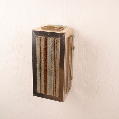 Glass and aluminum wall light by Albano Poli for Poliarte - Cromo Version
