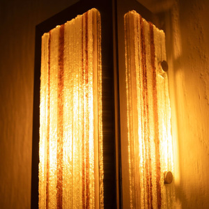 Glass and aluminum wall light by Albano Poli for Poliarte - Cromo Version