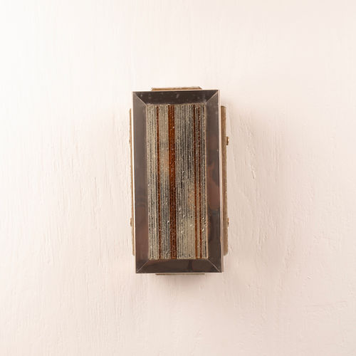 Glass and aluminum wall light by Albano Poli for Poliarte - Cromo Version