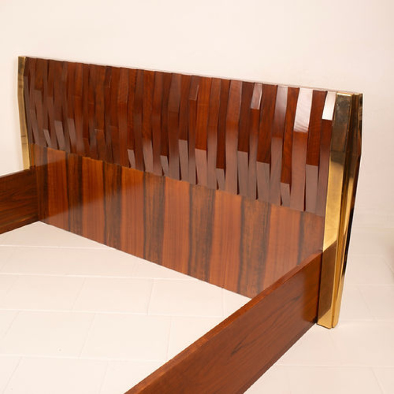 Rare "Barium" bed by Luciano Frigerio for Frigerio di Desio - Image 7