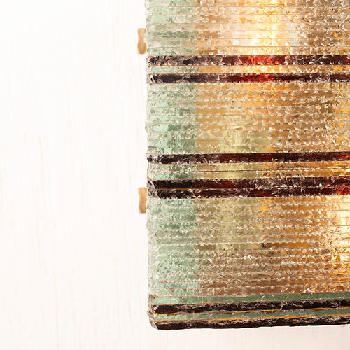 Glass wall light by Albano Poli for Poliarte – Squared Version