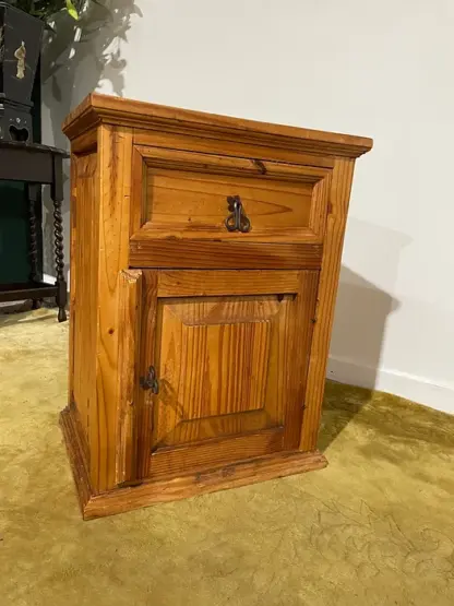Mexican Pine Bedside Cabinet - Image 13